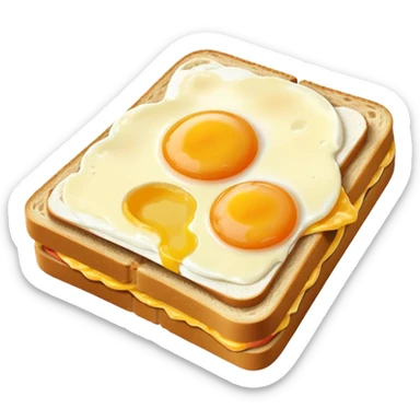 Egg sandwich sticker