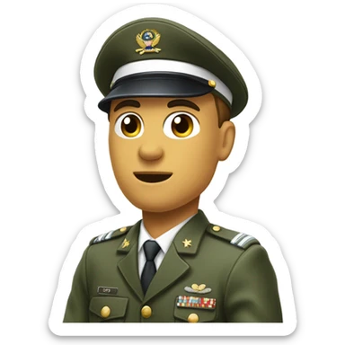 Saluting man sticker