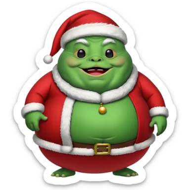 jabba the hutt santa sticker