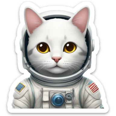 Cartoon Astronaut cat sticker