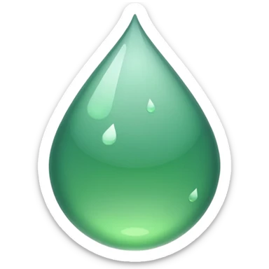 Gota de agua de color verde sticker