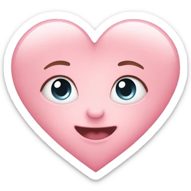 baby pink heart sticker