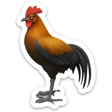 Jungle fowl with a dipper sticker