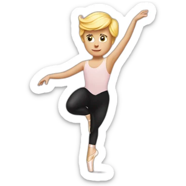 Trump as ballet dancer sticker