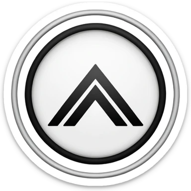 Halka içerisinde ters duran V harfi  sticker