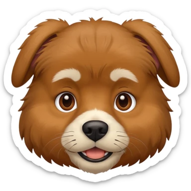 jim carrey face dog sticker