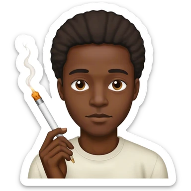 Black man with joint  sticker