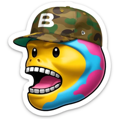 Сделай логотип Bape sticker