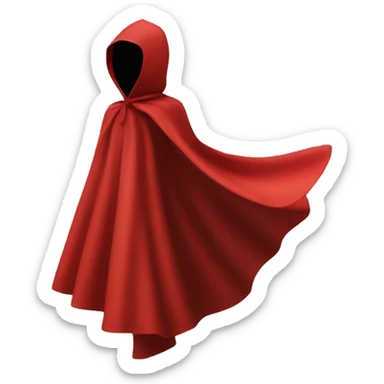 faceless mannequin flying red cape without hood sticker