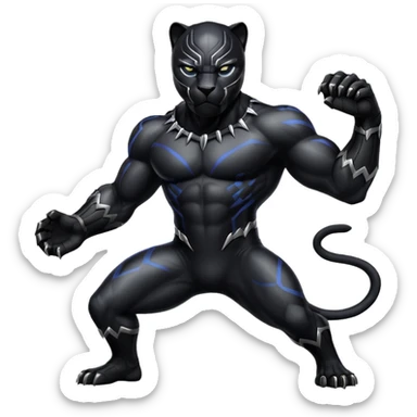 A black panther sticker