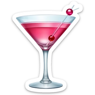 galentines red and pink cocktail sticker