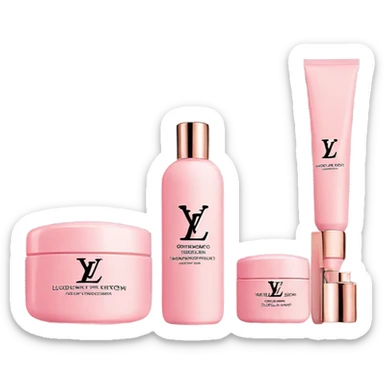 louis vuitton pink skincare sticker