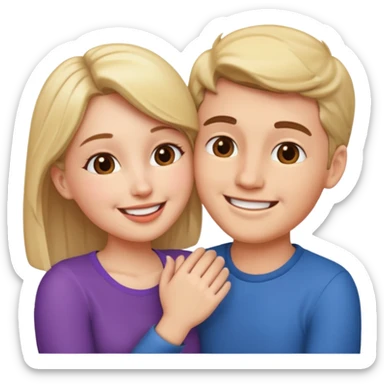 ligth couple kissing sticker