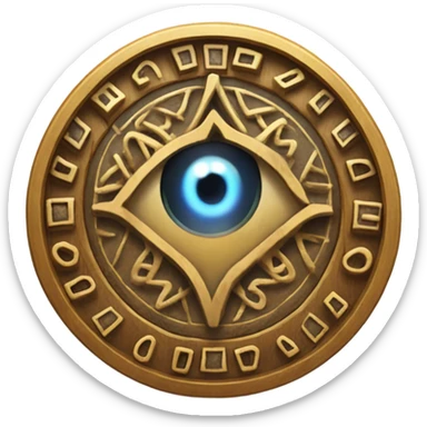 spell book with eye in middle and rune patterns sticker