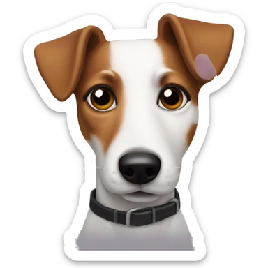 a gigachad jack russel sticker
