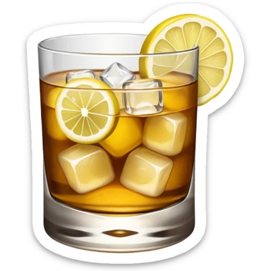 mach mir einen Whiskey sour in emoji form sticker