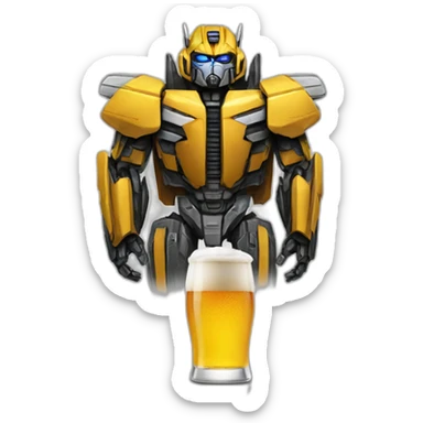 transformers bumblebee beer sticker