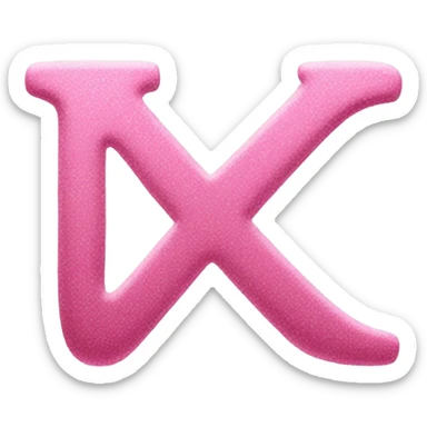 The letter "K". Beautified. Throw in some pink. MAybe gold sticker