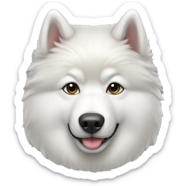 White malamute sticker
