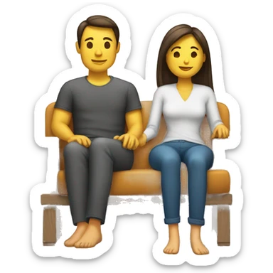 homme couché avec une femme sticker