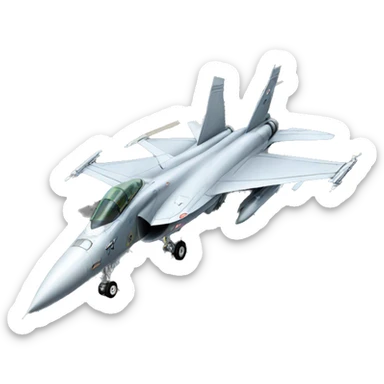 a fighter jet on a runway sticker