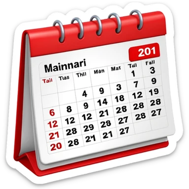 I want to generate a 3d image to show a calendar sticker