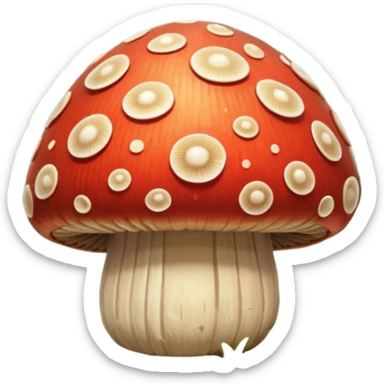 mushroom shell shield object icon, fantasy shield made from a thick mushroom cap, textured mushroom surface, natural curved shape, small glowing spores, cute forest vibe, 3D cartoon, mobile game icon style, centered, clean background, soft shadow, no text, no watermark
 
 sticker