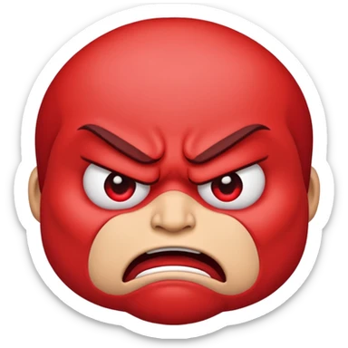 Angry face emoji sticker