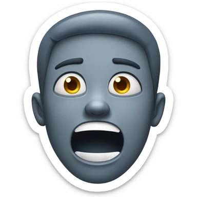 screaming crying upset sticker