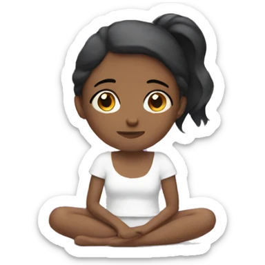 Girl doing self care sticker