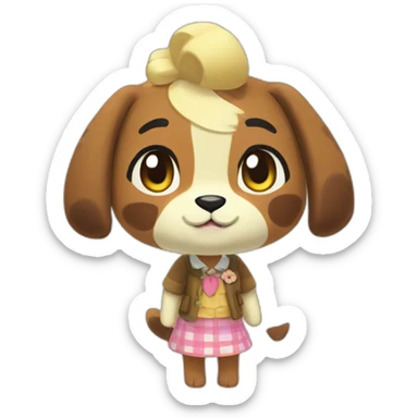 Isabelle animal crossing cute sticker