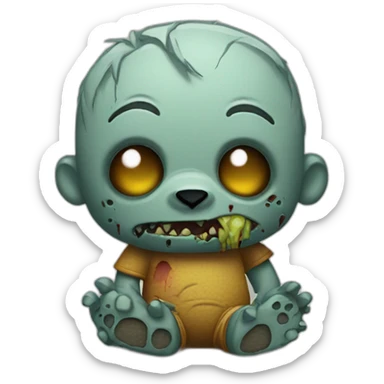 Pooh zombie sticker