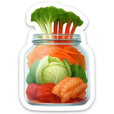 jar with kimchi sticker