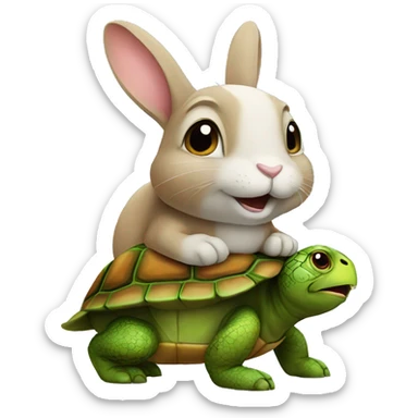 rabbit wth turtle sticker