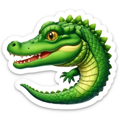Realistic alligator  sticker
