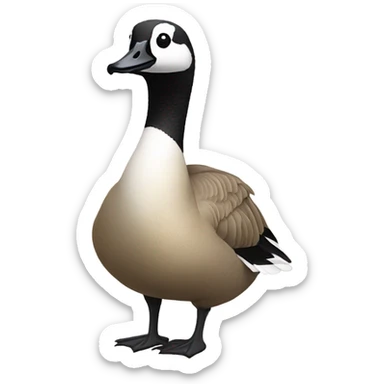 Canadian goose holding a beer sticker