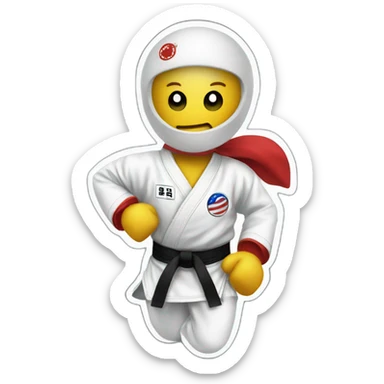 Taekwondo in a fabric of universe sticker