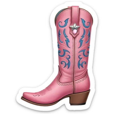 Pink Cowgirl boot sticker