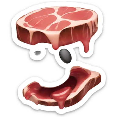 Mix of the melting smiley with a frozen steak sticker