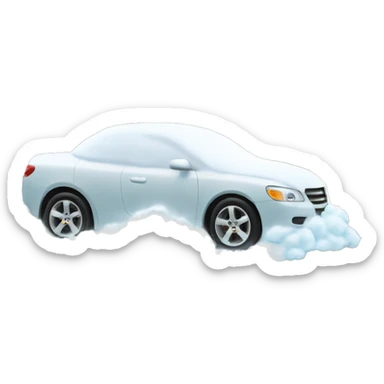 car covered in wash foam sticker