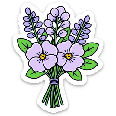 Lilac Bouquet  sticker
