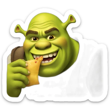 shrek eating sticker