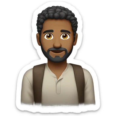 Short middle eastern man sticker