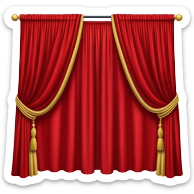 theater, red curtains sticker