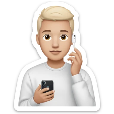 iphone and airpods guy sticker