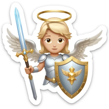 - 🛡️ Shield – symbolizing protection
- ⚔️ Sword – representing spiritual warfare
- 👼 Angel – the heavenly messenger
- ✨ Sparkles – highlighting his glory. Keep it simpled with elegance  sticker