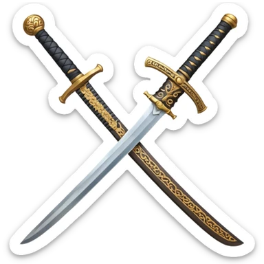 An ancient samurai sword sticker