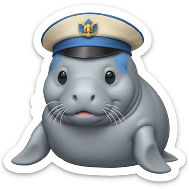 Manatee napolean sticker
