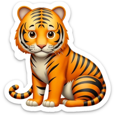 Tigre adulto feroz en la cima  sticker