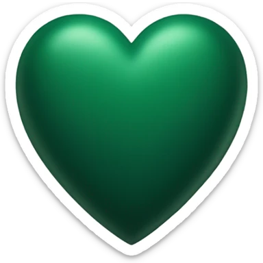 Dark green heart sticker
